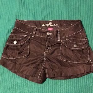 Brown Satin shorts